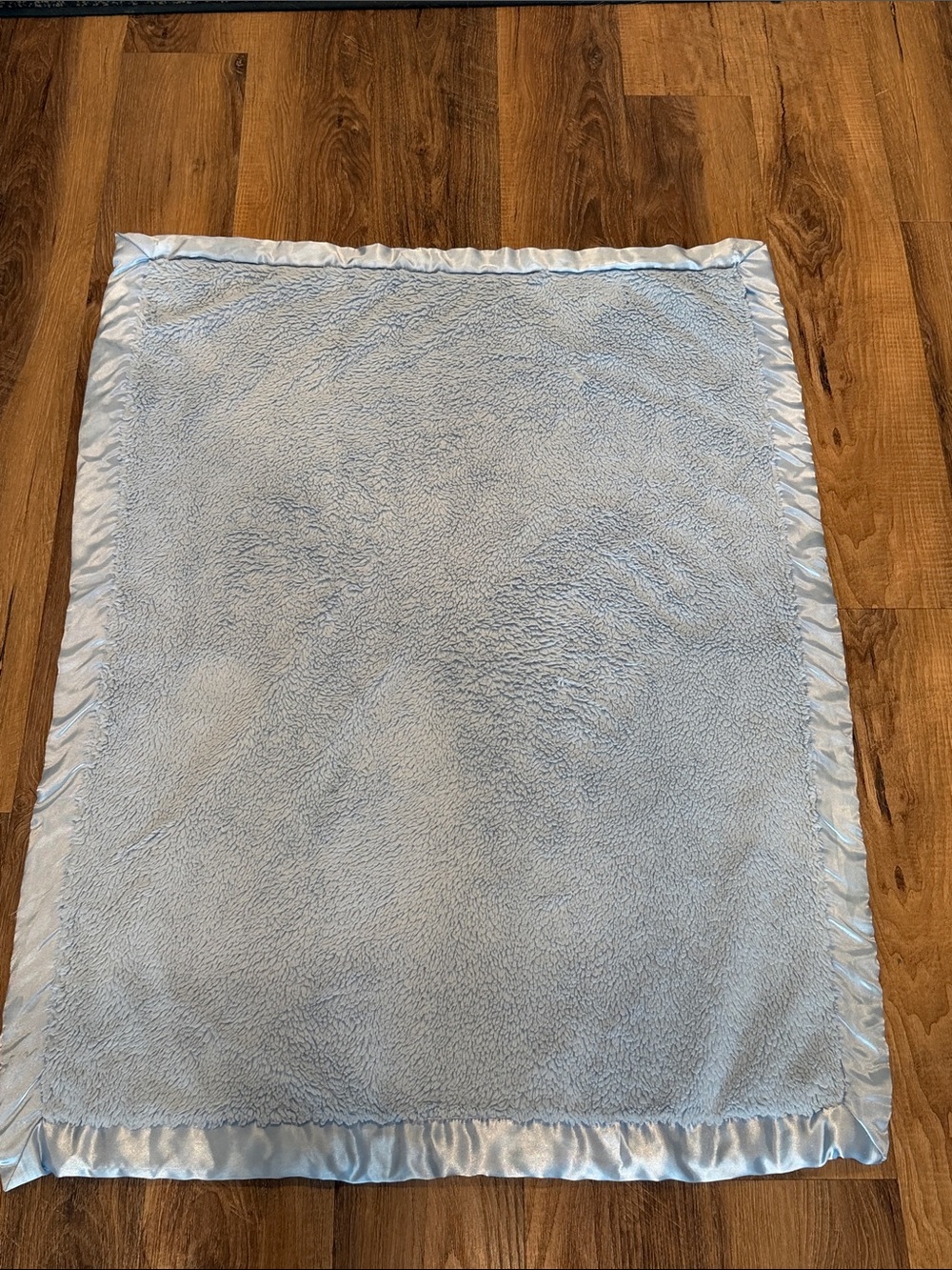 Circo Blue Baby Blanket thick plush satin Trim Heavy Weight from target